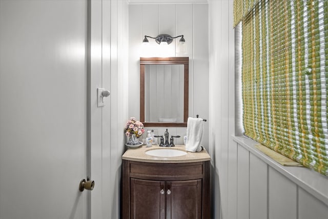 bathroom featuring vanity