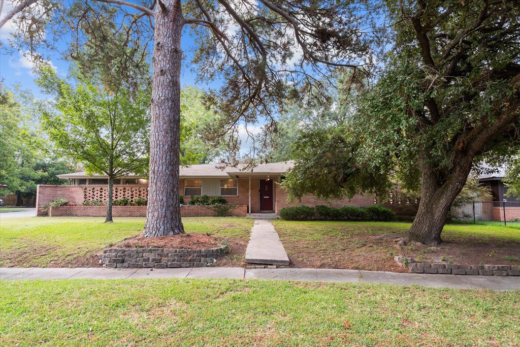 view of front of property with a front lawn