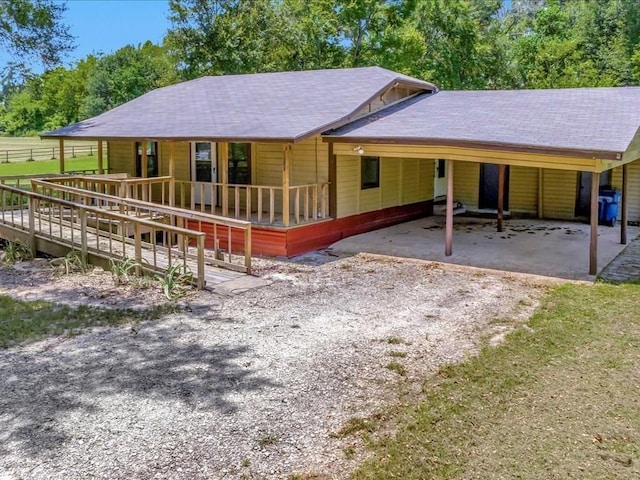 view of horse barn