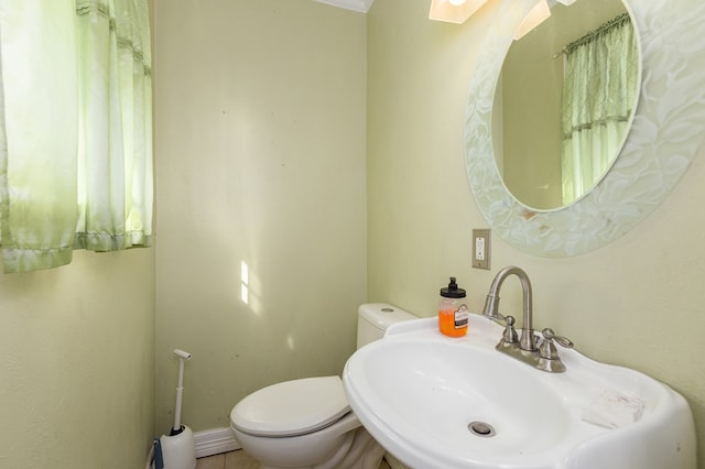 bathroom with toilet and sink