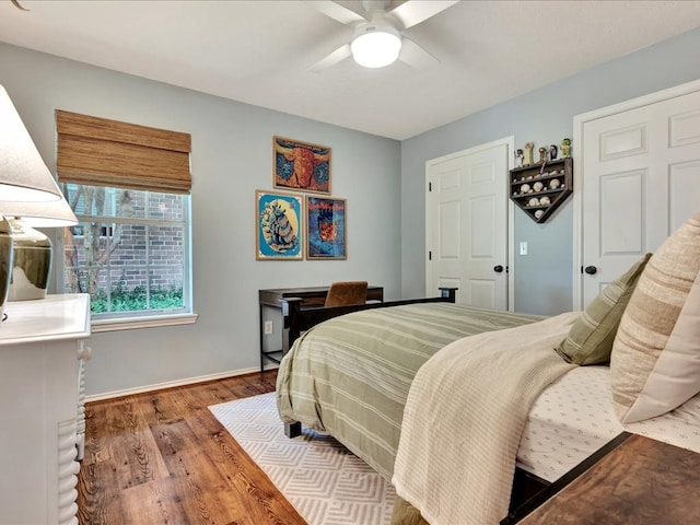 301 Sawgrass Cir, Lufkin, TX 75901 - bedroom with wood finished floors and a ceiling fan
