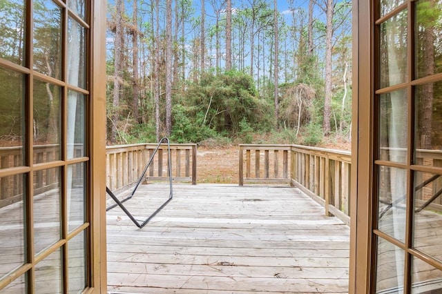 view of wooden deck