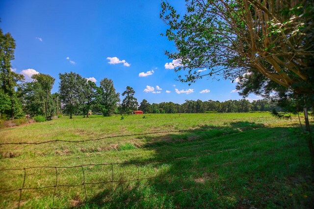 view of yard with a rural view