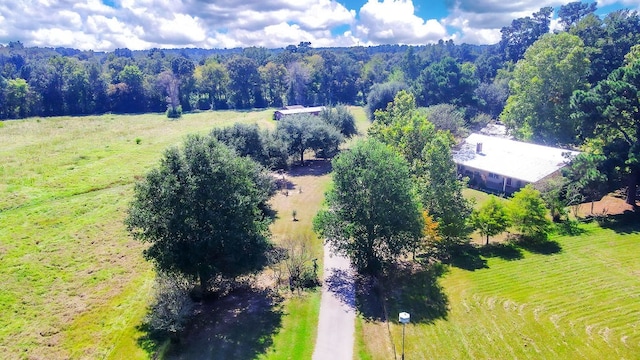 drone / aerial view with a rural view