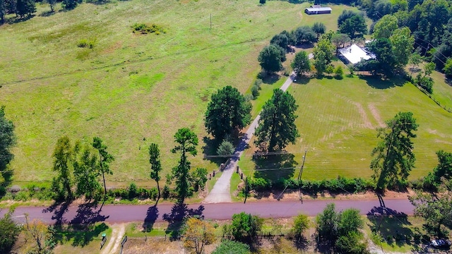 bird's eye view with a rural view