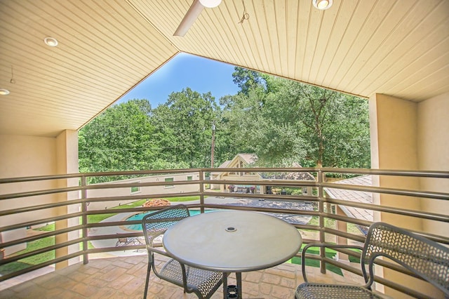 205 Twin Crk, Lufkin, TX 75904 - balcony with view of wooded area