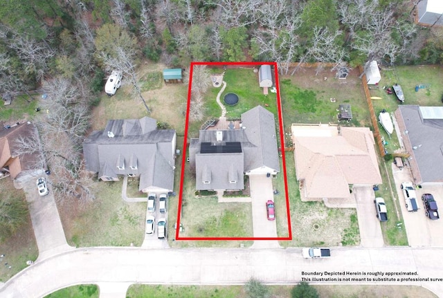 454 Bobwhite Dr, Lufkin, TX 74904 - aerial overview of property's location featuring property parcel outlined