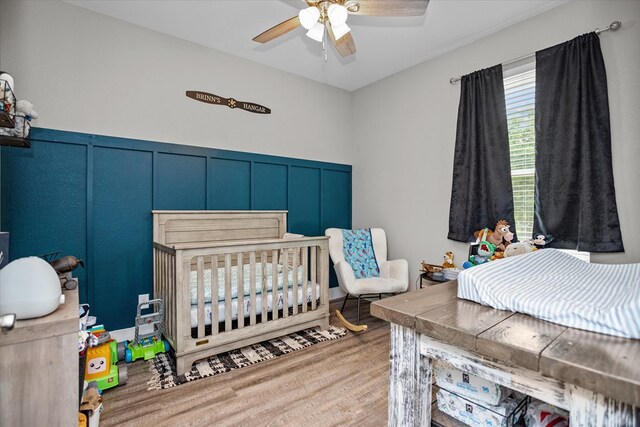 1755 Cc Rd, Diboll, TX 75941 - bedroom with wood finished floors and ceiling fan