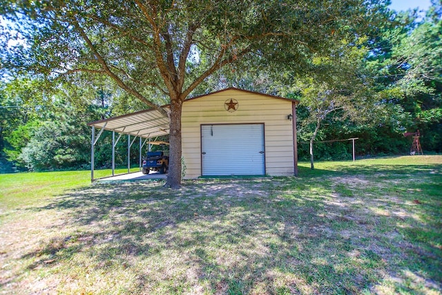 garage with a detached garage