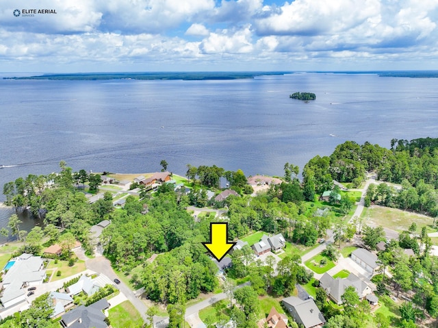 1594 Beachrock Dr, Brookeland, TX 75931 - aerial view of property's location with a nearby body of water and nearby suburban area