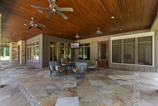 4207 S Chestnut St, Lufkin, TX 75901 - view of patio / terrace featuring ceiling fan