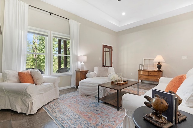 155 Sweetbriar Ct, Brookeland, TX 75931 - living area featuring baseboards and recessed lighting