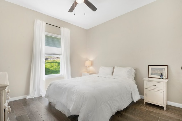 155 Sweetbriar Ct, Brookeland, TX 75931 - bedroom featuring dark wood finished floors and ceiling fan