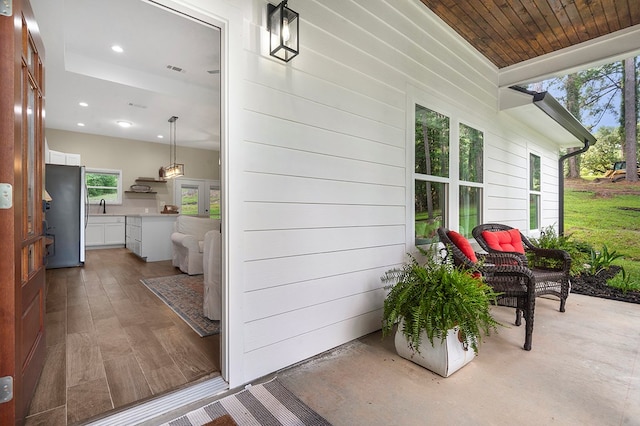 155 Sweetbriar Ct, Brookeland, TX 75931 - view of patio with a sink