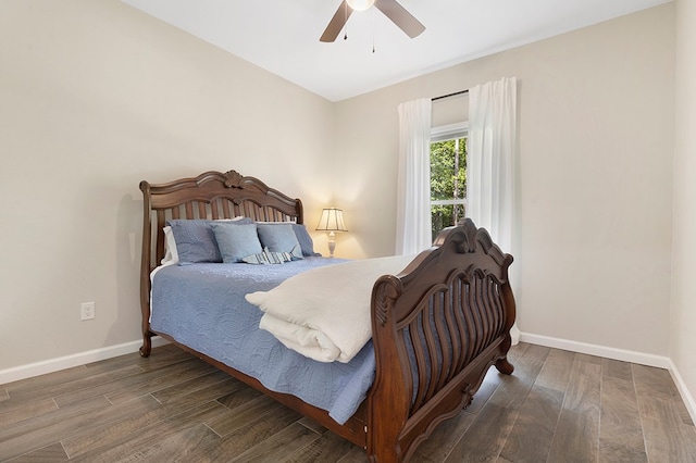 155 Sweetbriar Ct, Brookeland, TX 75931 - bedroom featuring wood finished floors and a ceiling fan
