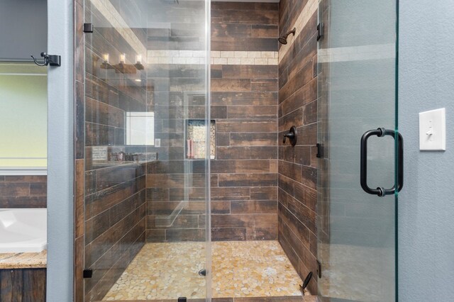 737 Martin Cochran Rd, Huntington, TX 75949 - bathroom with a stall shower and a bath
