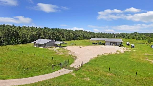 737 Martin Cochran Rd, Huntington, TX 75949 - aerial view of sparsely populated area with a heavily wooded area