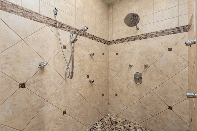 details with tiled shower