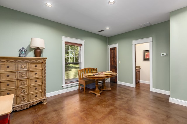 view of dining room