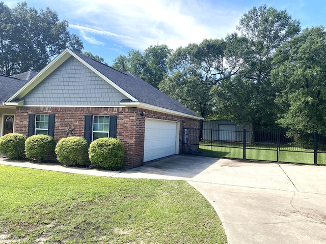 429 Derek Rd, Lufkin, TX 75904 - view of property exterior featuring brick siding, concrete driveway, and an attached garage