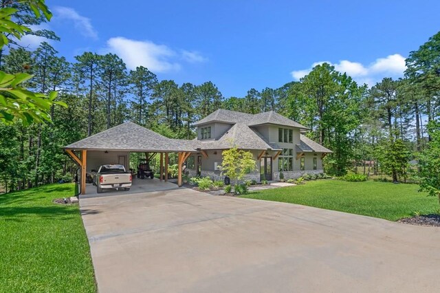 373 Duffer Dr, Brookeland, TX 75931 - view of front of home featuring a front yard