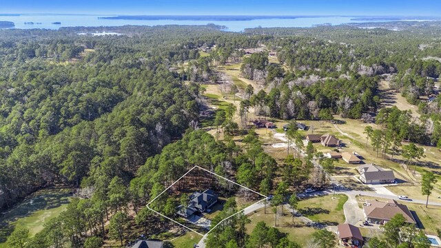 373 Duffer Dr, Brookeland, TX 75931 - view of property location with a forest and property parcel outlined