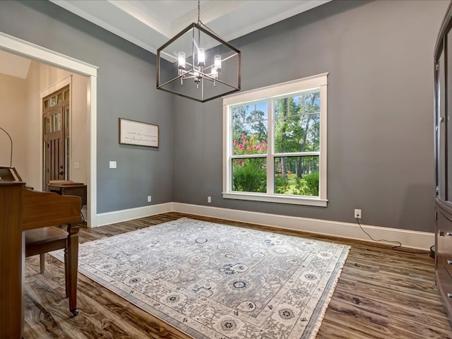 410 Brentwood Dr, Lufkin, TX 75901 - dining area with a chandelier and dark wood-type flooring