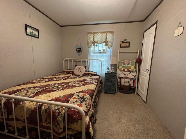 220 N Pamela Dr, Brookeland, TX 75931 - carpeted bedroom featuring crown molding