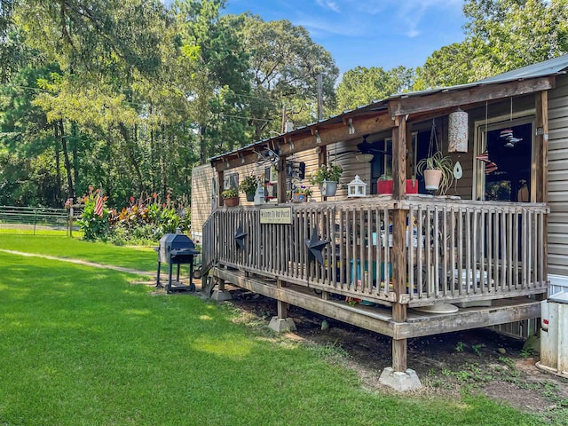 220 N Pamela Dr, Brookeland, TX 75931 - wooden terrace featuring area for grilling