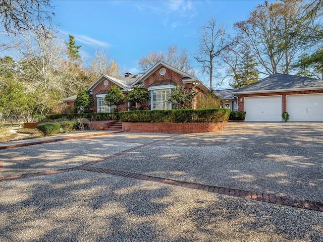 view of front facade with a garage