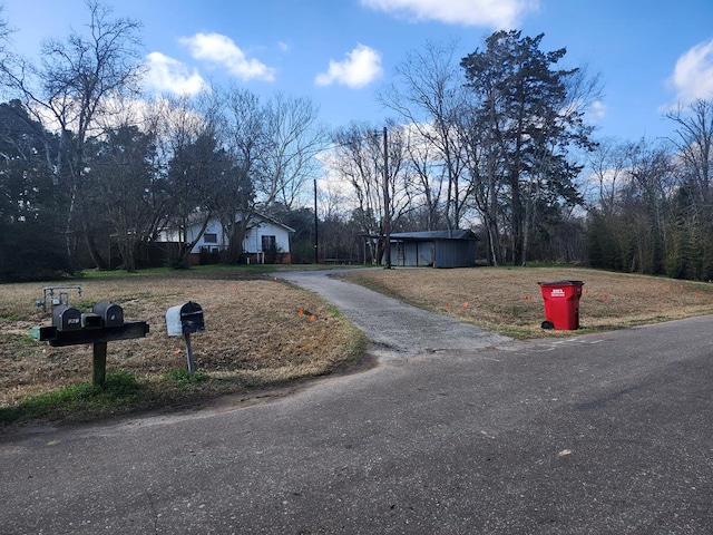 view of road with aphalt driveway