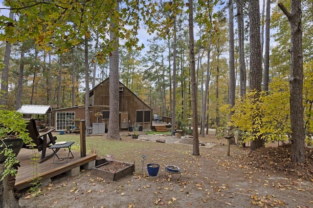 exterior space with a wooden deck