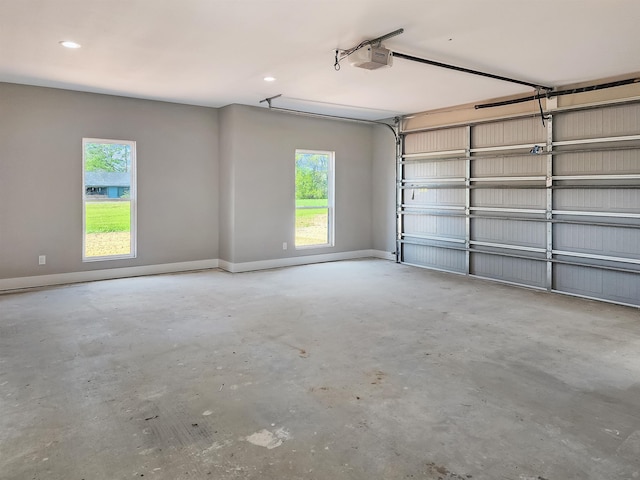 garage featuring a garage door opener