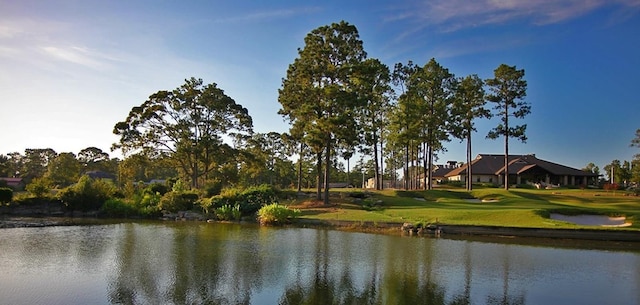 view of water feature featuring view of golf course