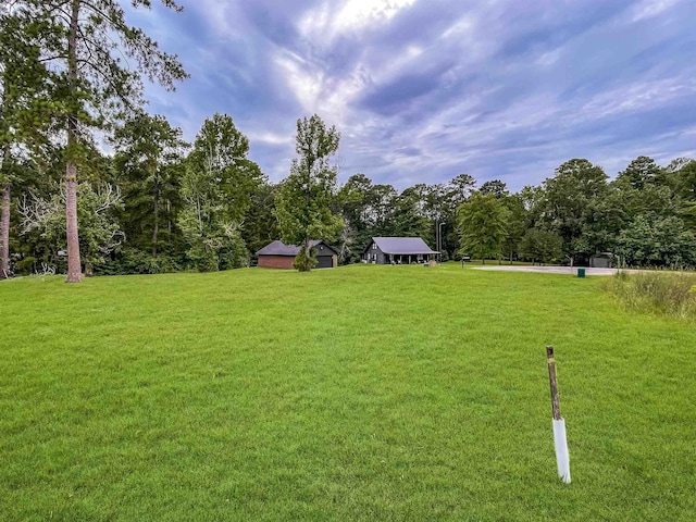 view of property's community featuring a yard