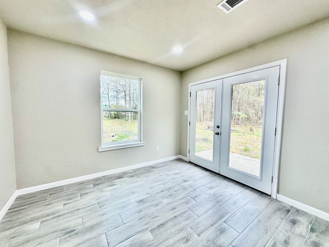 doorway featuring french doors