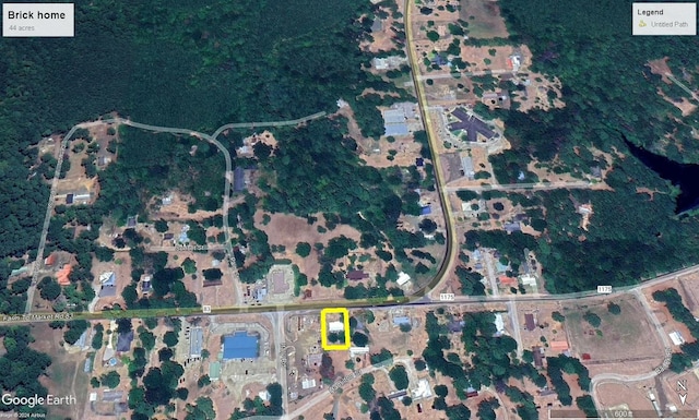 1100 Worth St, Hemphill, TX 75948 - aerial overview of property's location with property boundaries highlighted