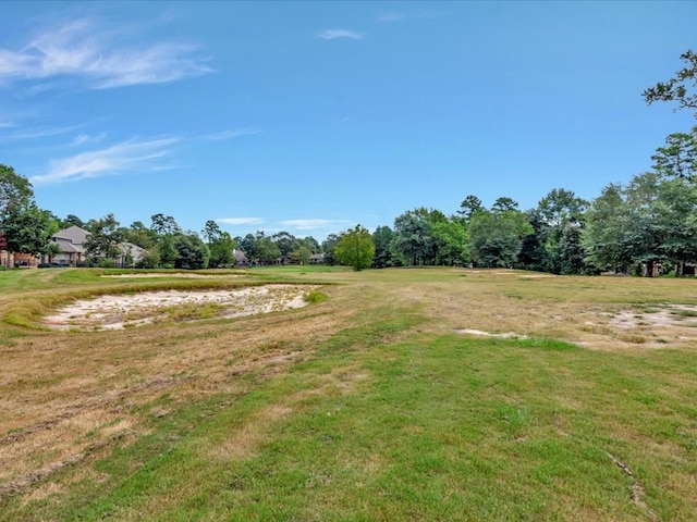 view of yard with a rural view