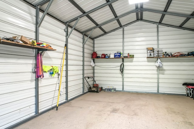 garage featuring a carport