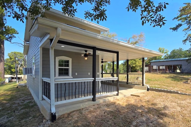 exterior space with a porch