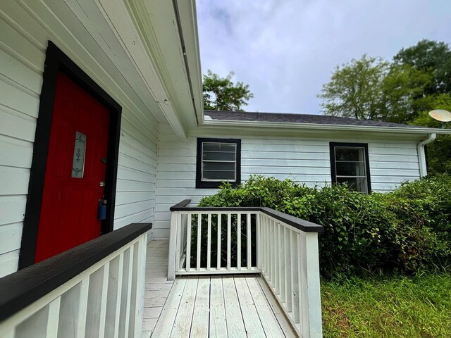 view of wooden deck