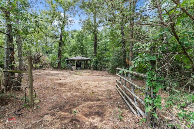 view of yard featuring a gazebo