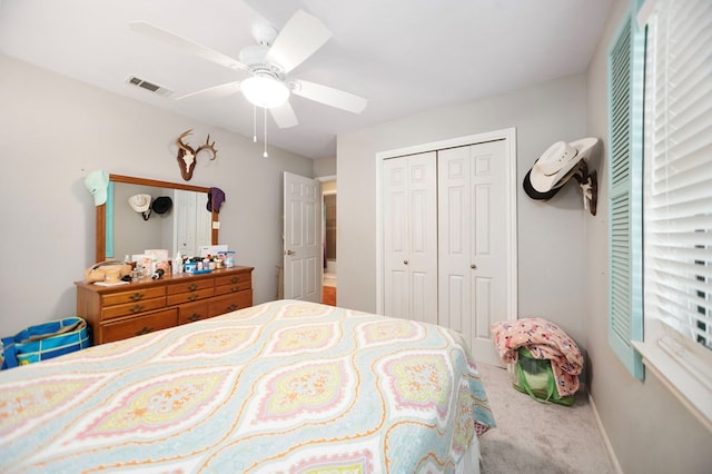 309 Echo Ln, Lufkin, TX 75904 - carpeted bedroom with a closet and ceiling fan