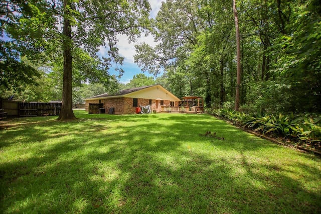 309 Echo Ln, Lufkin, TX 75904 - view of yard with a deck