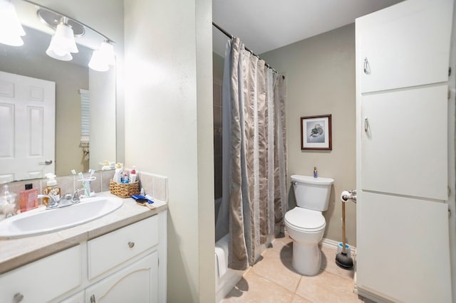 309 Echo Ln, Lufkin, TX 75904 - bathroom with vanity, tile patterned floors, and shower / bath combination with curtain