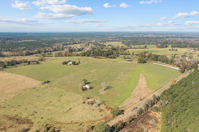 bird's eye view featuring a rural view