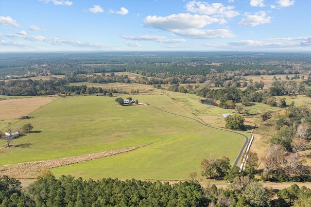 drone / aerial view featuring a rural view