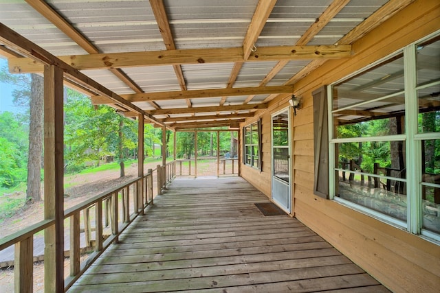 view of wooden terrace