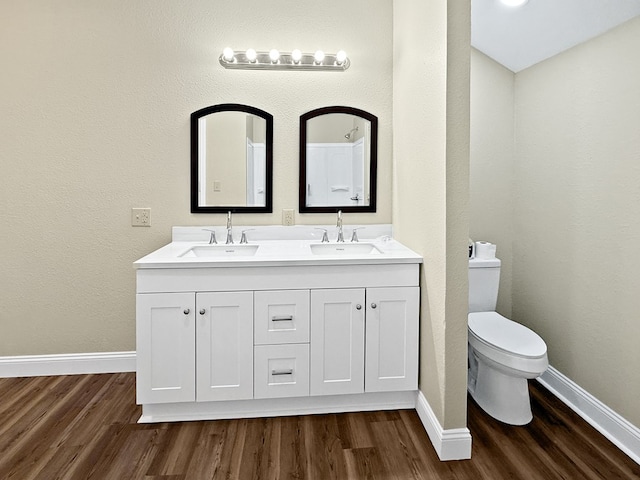 4124 N US Highway 96, Jasper, TX 75951 - bathroom with wood finished floors and double vanity