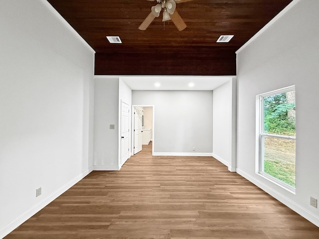 4124 N US Highway 96, Jasper, TX 75951 - unfurnished room featuring ceiling fan, wood finished floors, recessed lighting, and wood ceiling